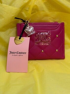 Juicy Couture Holding the Line Bifold, Raspberry, NWT